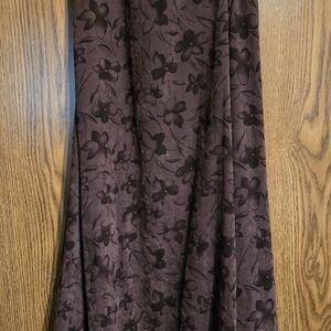Elegant Floral Black Skirt